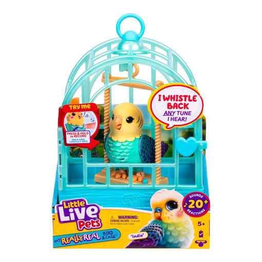 Picture of Little Live Pets My Really Real Bird & Cage - Indie